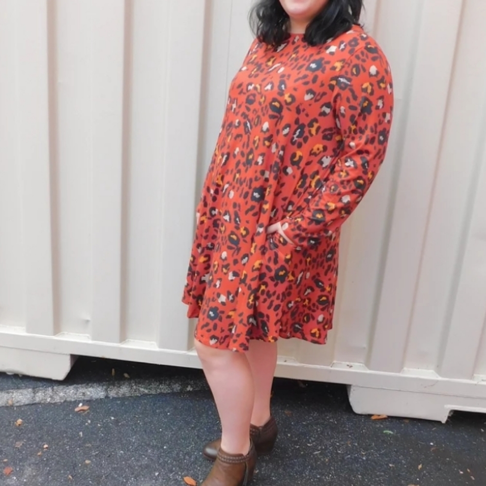 Rustic Leopard Print Dress